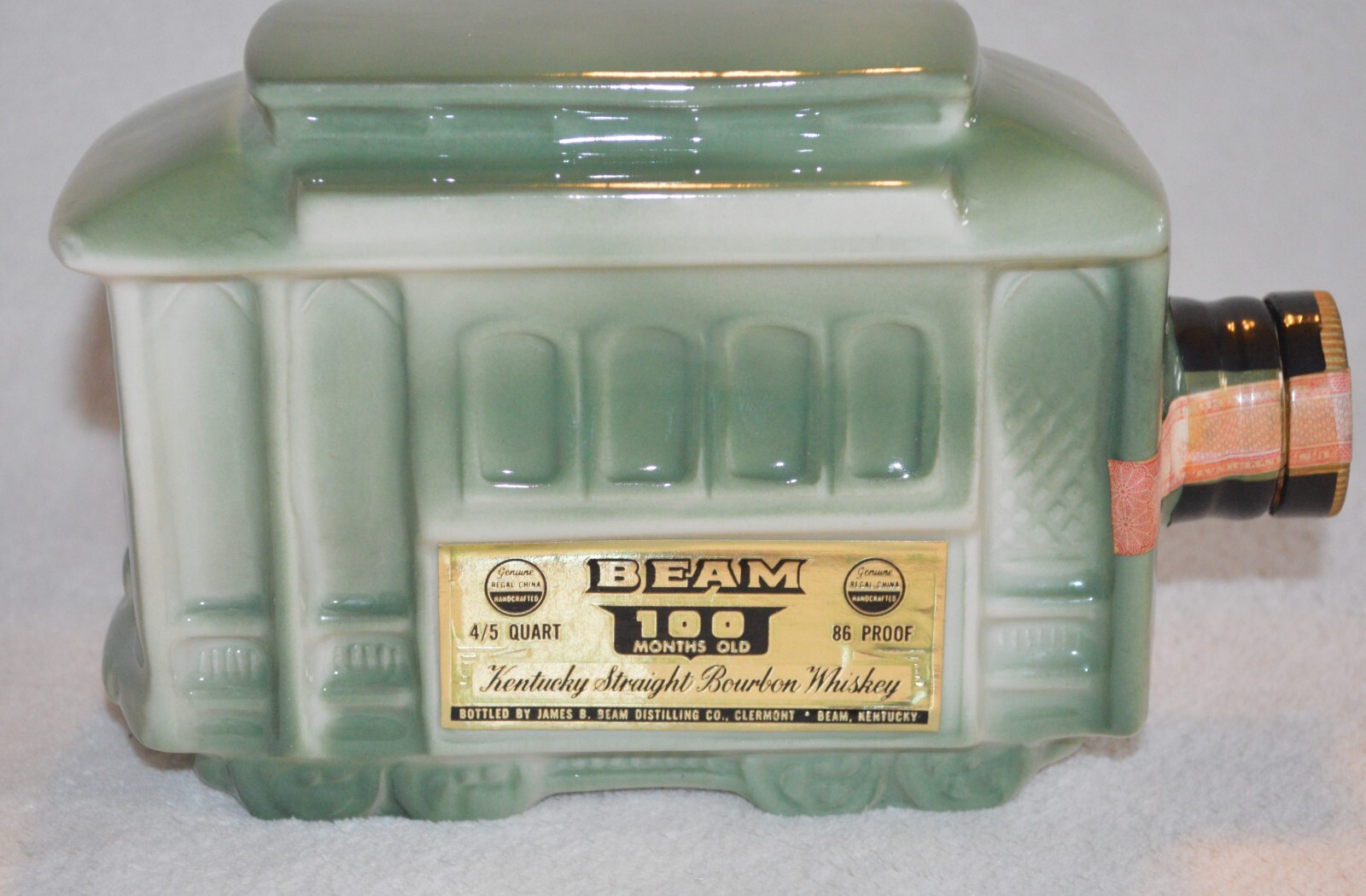 1968 Jim Beam San Francisco Trolley Cable Car Decanter Vintage Bourbon