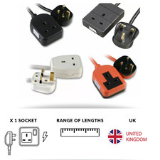 Mains Power Extension Lead Cable Electric Plug Socket Garden Workshop Garage