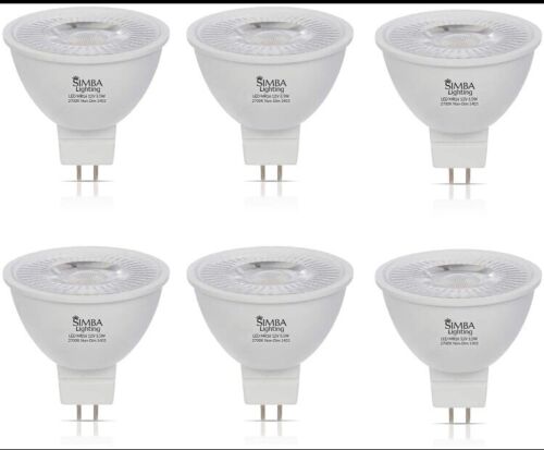 [6 Pack] LED MR16 5W 12V 35W 50W Halogen Replacement Bulbs GU5.3 Bi-Pin 2700K AT - Picture 1 of 3
