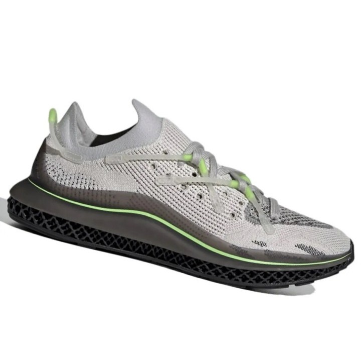 ADIDAS 4D FUSION PRIMEKNIT GREY + GREEN RUNNING SNEAKERS  display picture 3