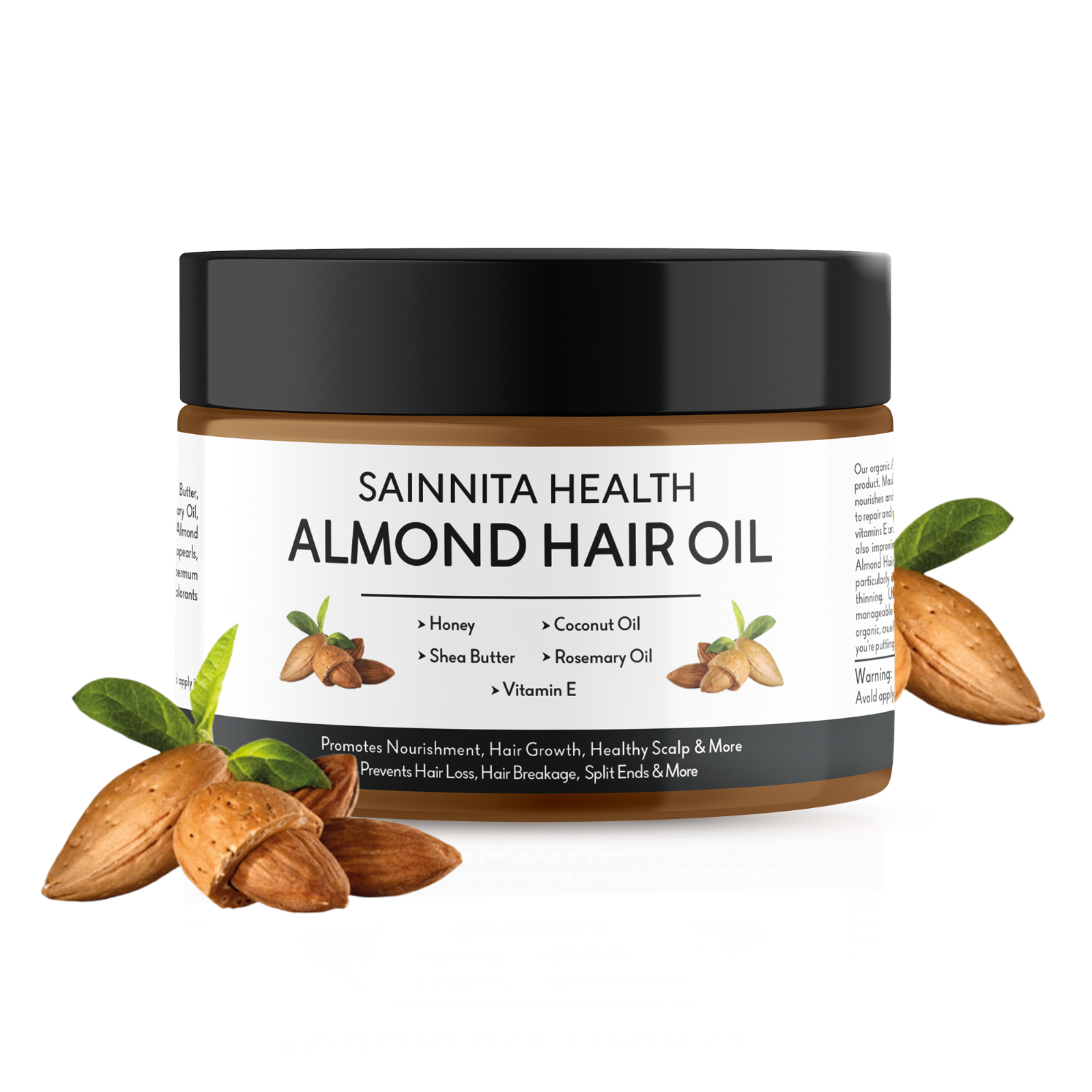 Almond Hair Oil w. Honey Natural Hair growth Pomade 4 oz eBay