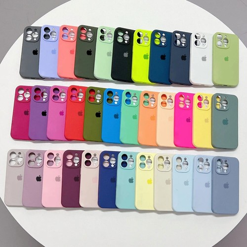 Luxury Original Silicone Phone Case For iPhone 14 11 13 12 15 Pro Max Full Cover - 第 1/39 張圖片