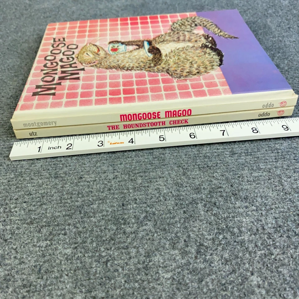 2 x RARE Vintage Oddo Bundle Hardcover Story Books Mongoose Magoo Houndstooth - Image 2 of 4
