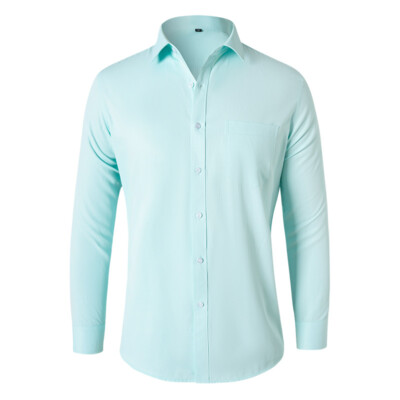 Men's Dress Shirts Long Sleeves Button Down Formal Business Casual Shirts  Tops Australia