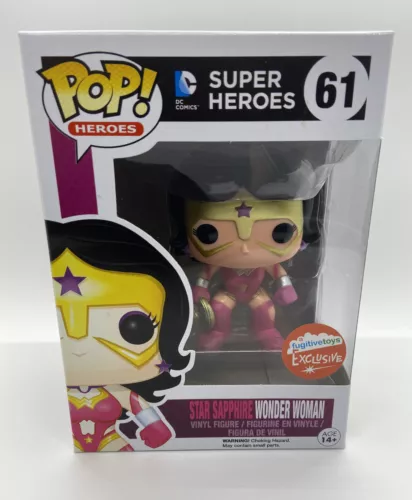 Funko POP STAR SAPPHIRE WONDER WOMAN 61 FUGITIVE EXCLUSIVE NYCC 2014
