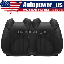 Fits 2008-2012 GMC Acadia Both Top Perforated Leather Seat Cover Black US