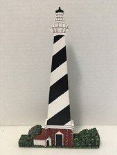 Wooden Shelf Sitter Historic Lighthouse Cape Hatteras Handmade/Painted Decor