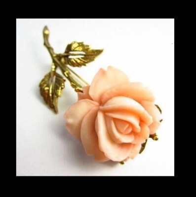 Vintage Delicate Rose Brooch Pin