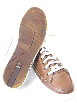 impulse brown leather sneakers