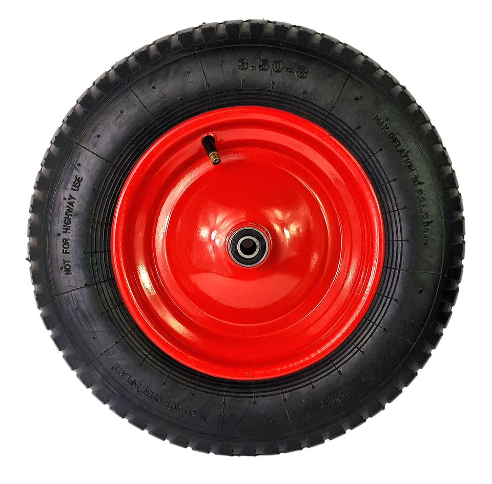 Ersatzrad Schubkarrenrad 3.50-8 Schubkarre 365mm Rade 2PR Reifen Luftrad Felg - Bild 2 von 4