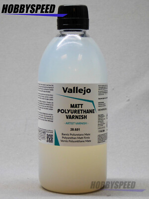 VALLEJO MATT POLYURETHANE VARNISH 16.9 FL OZ artist paint finish VLJ28651 NEW