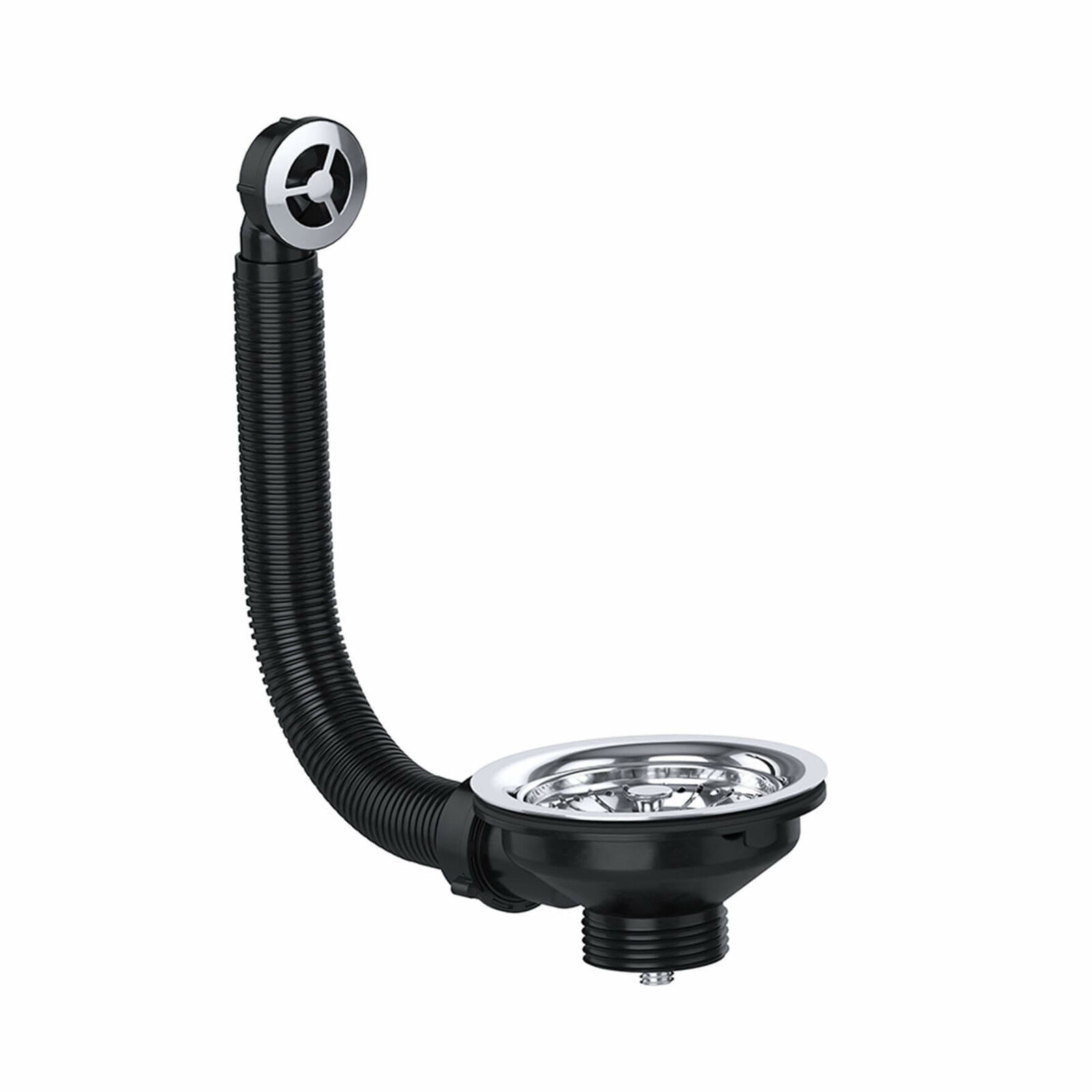 Viva 114mm Kitchen Sink Basket Strainer Waste With Round Overflow PP0010