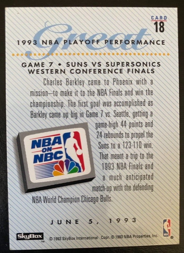 Charles Barkley 1992-93 NBA on NBC Sky Box Basketball #18 Phoenix