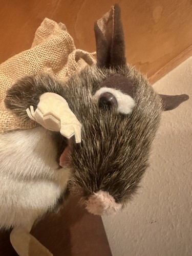 Folkmanis ~Pack Rat 10" Hand Puppet Plush Brown Fur Teeth Realistic W/ Pack Sack - Picture 19 of 24