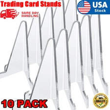 10 Pcs Clear Acrylic Trading Card Stands For Coins Sports Cards Display Holder