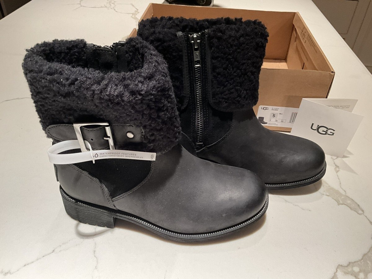 UGG Elings Women Waterproof Leather Boot W / 1112620 US Size