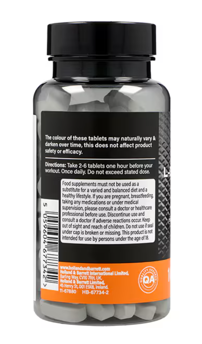 holland and barrett uk l-carnitine H&B Precision Engineered L-Arginine 500 mg 100 tablets Glutathione Injection Extreme ( mercury Size:1000 mcg/ml - 10 ml x 3