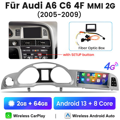 2+64GB für Audi A6 C6 4F MMI 2G 2005-2009 Carplay Bluetooth Navi Android