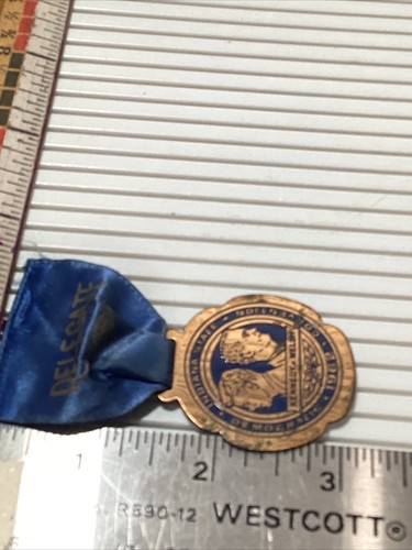 RARE 1962 DEMOCRATIC CONVENTION INDIANA KENNEDY & WELSH DELEGATE BADGE - Picture 4 of 6