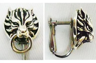Final Fantasy VII Cloudy Wolf Silver Earrings Jewelry Square Enix Excellent For