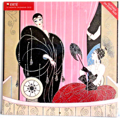 ''ERTE / ART DECO / 2012 GLITTER CALENDAR'' ~  *** GLAMOUR / RETRO FASHION *** #74