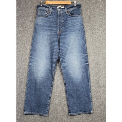 LEVI'S RIBCAGE STRAIGHT ANKLE JEANS WOMEN'S SIZE 31 BLUE