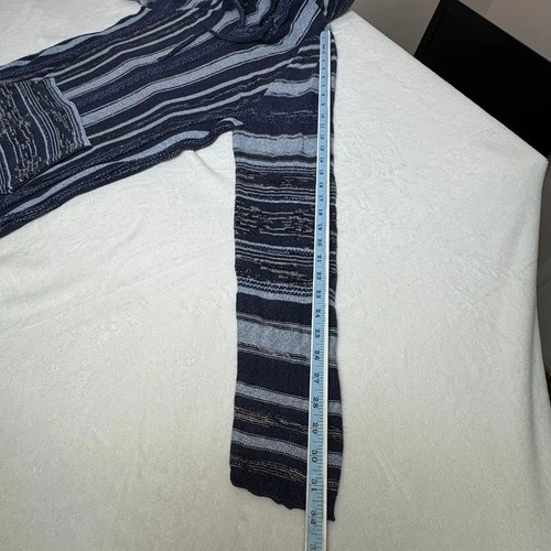 American Eagle Mens Blue Striped Baja Hoodie Knit Cotton Sweater Size M YEAR2014 image 20