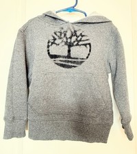 Timberland Hoodie Kids Size 4 Gray Pullover Logo Sweatshirt Youth Boys Girls