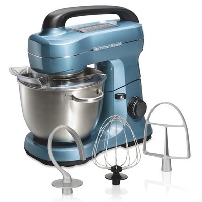 Hamilton Beach 4 Quart Electric Stand Mixer Model 63393 Blue