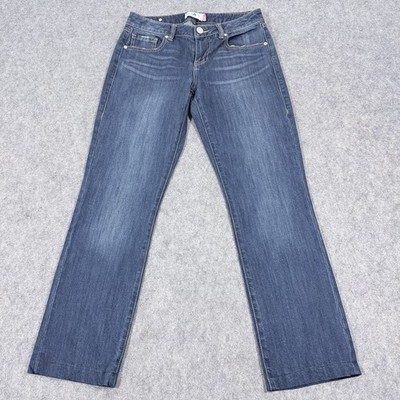 CABI Customized Seam Straight Leg Jeans Women's Size 4 (Actual Fits 29x27) Blue