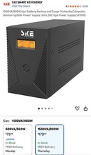 1500VA/900W SKE Ups Battery Backup and Surge Protector,Computer Uninterruptible