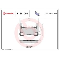 Satz Bremsbeläge Bremsklötze hinten für Porsche Cayenne 9YA 9YB | 24390006