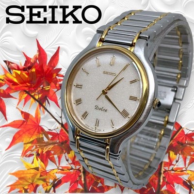 SEIKO Dolce Armbanduhr Goldfarben 3 Zeiger Analog Quarz Klassisches Modell