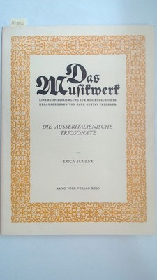 Die außeritalienische Triosonate, Schenk, Erich: