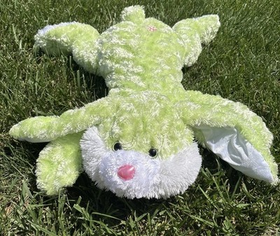Huge Dan Dee Bright Lime Green Bunny Rabbit Plush Pillow 26'' Stuffie