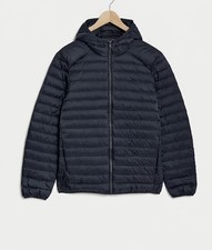 M&S Plus Sz  4XL Longer Length Down Filled Puffer Hooded Jacket Water Resistant