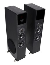 Rockville TM80B Black Home Theater System Tower Speakers 8" Sub/Bluetooth/USB