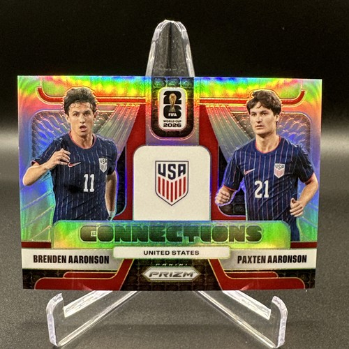 2026 Panini Prizm World Cup Brenden Aaronson Paxten Connections Silver #5 USMNT