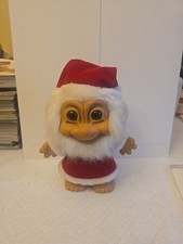 Vintage Russ Large 8" Santa Claus Troll Doll w/ Christmas Outfit, White Hair