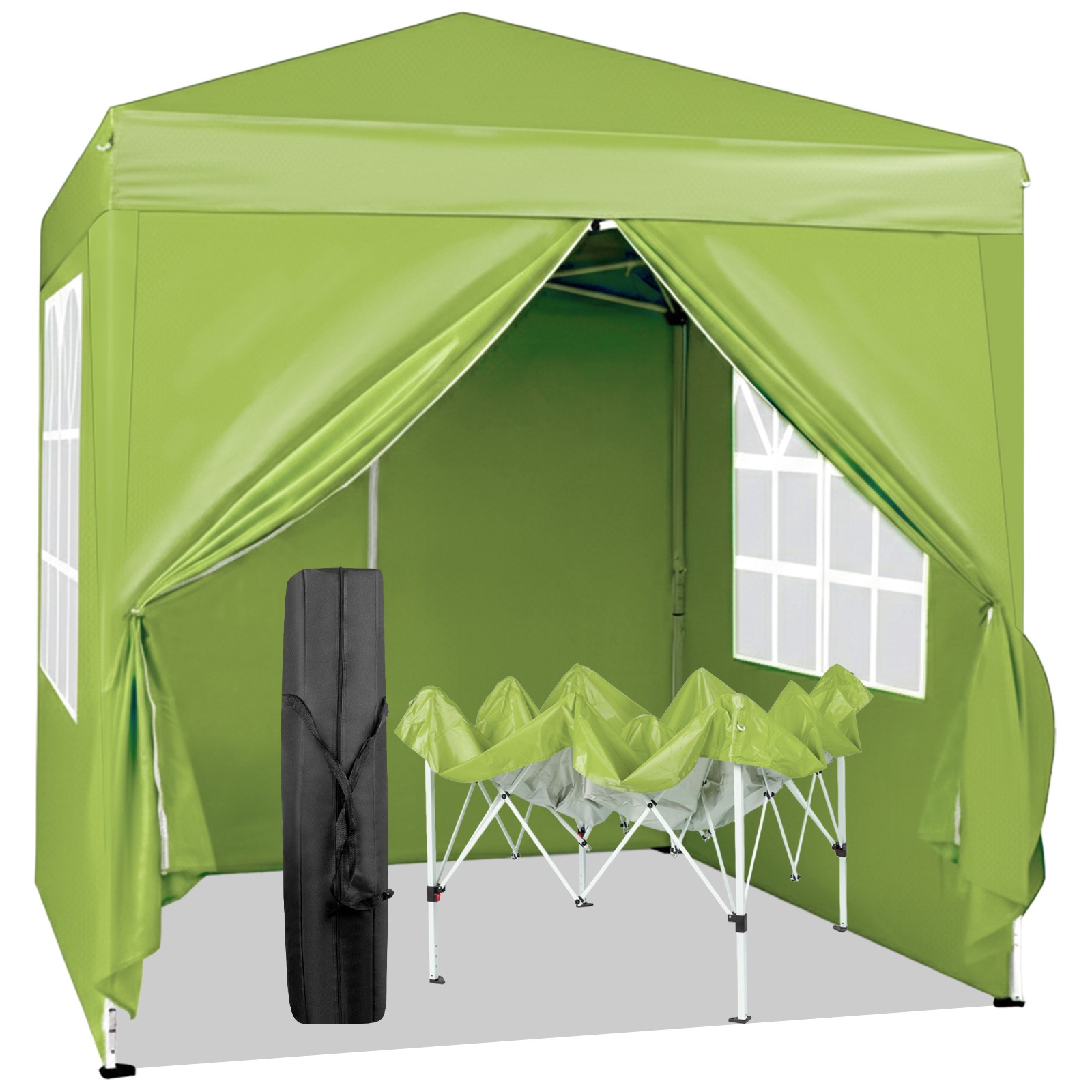 6.5x6.5ft Pop Up Canopy Tent, Outdoor Instant Shelter Folding Canopy with 4 Side