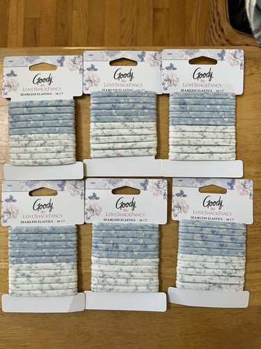 Goody x LoveShackFancy Seamless Elastics Everblooming Rosettes English Ivy Blue