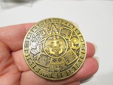Geocaching Tracking Time Geocoin Aztec Mayan Mexican Mesoamerican Calendar Coin
