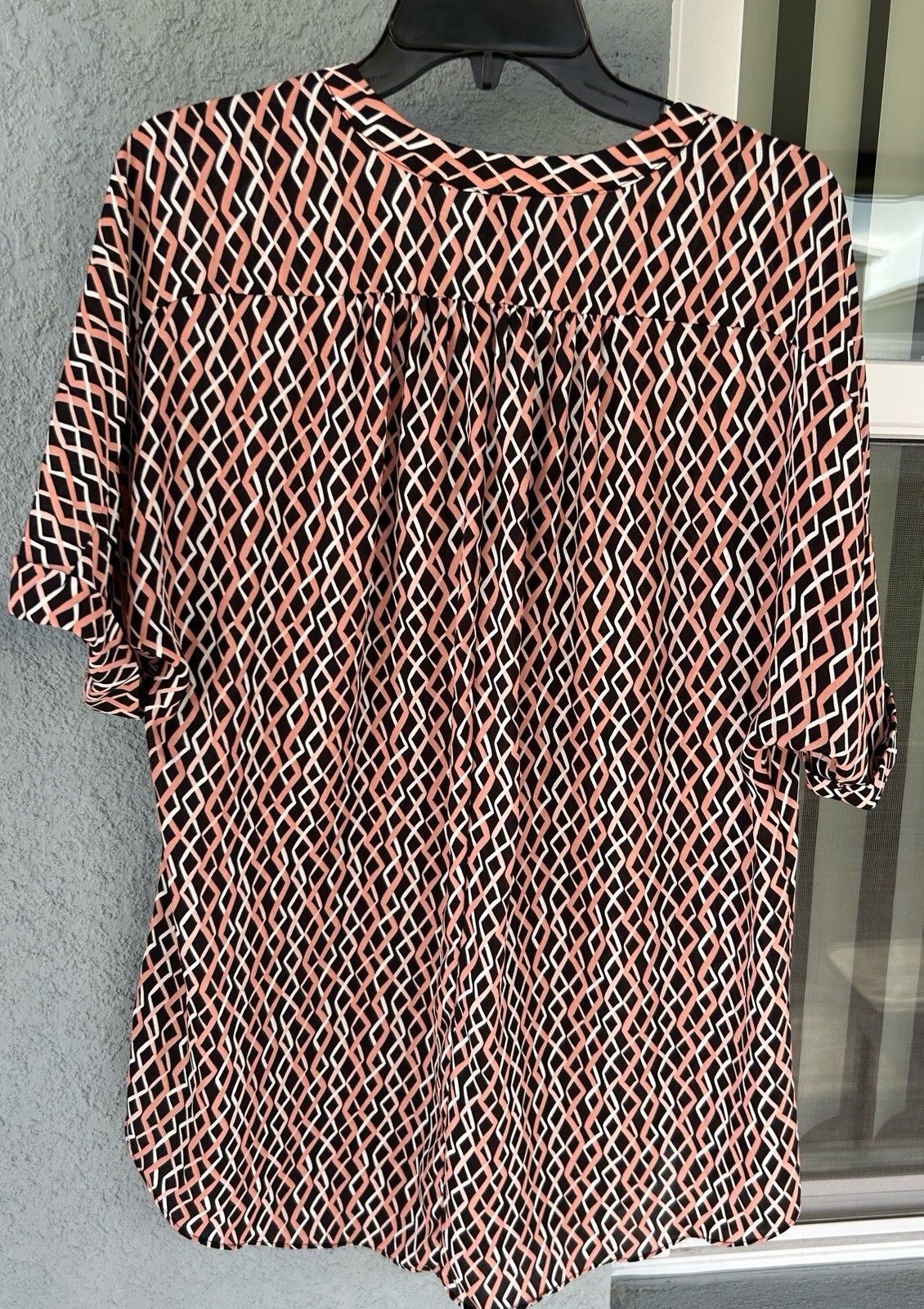 Worthington Geometric Pattern V-neck Pullover Tun… - image 2