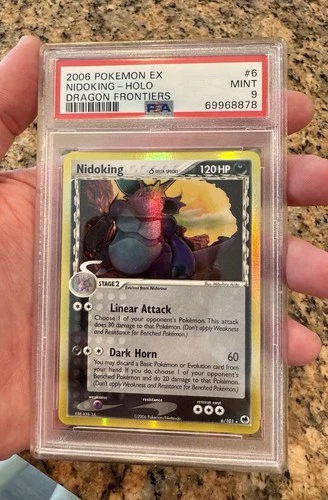 Pokémon TCG Nidoking Delta Species 6/101 Dragon Frontiers Holo Rare PSA 9 2006