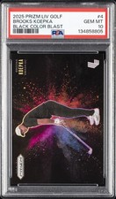 2025 PANINI PRIZM LIV GOLF BLACK COLOR BLAST #4 BROOKS KOEPKA PSA 10
