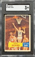 1957 Topps Basketball NY Knicks Kenny Sears Rookie Card #7 SGC 3. rookie card picture