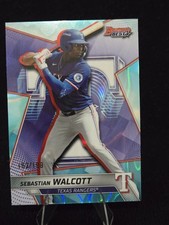 2025 Bowman's Best Sebastian Walcott Aqua Refractor #/199 Texas Rangers