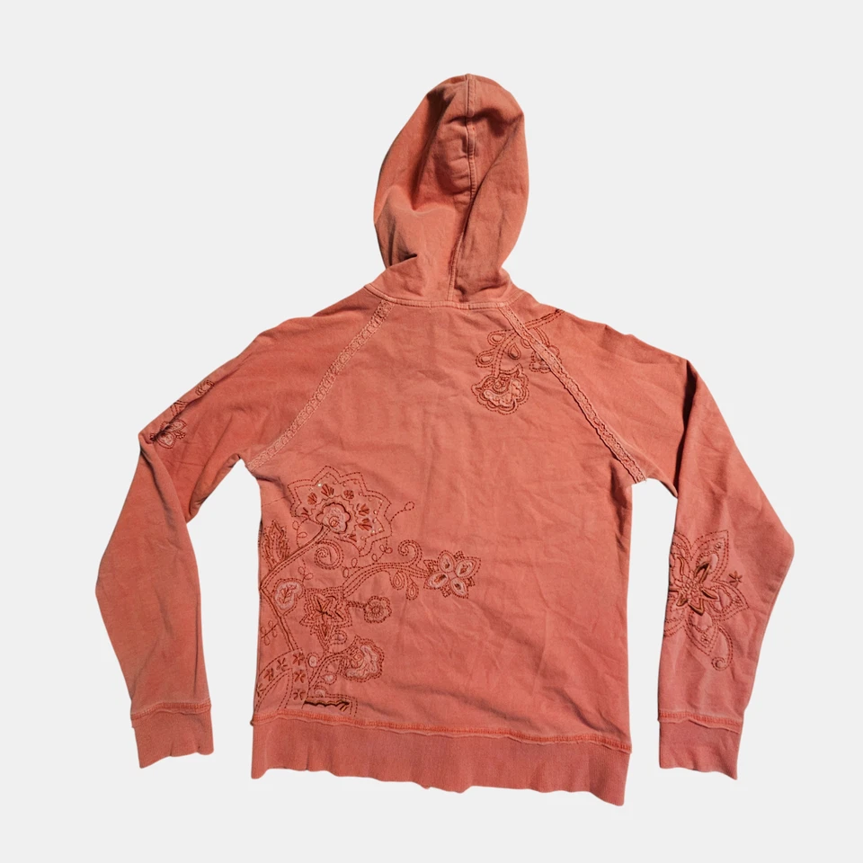 Chaqueta con Capucha Vintage Vertigo Paris Bordada Lentejuelas Cremallera Completa M Boho Y2K Foto 2 de 4