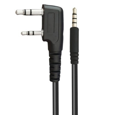 1.2m PTT Allowed K Plugs 3.5mm Adapters Line for External Speaker Connection Use