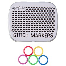 Colorful Enamel Stitch Marker Set - 10 Assorted Knitting Crochet Tools